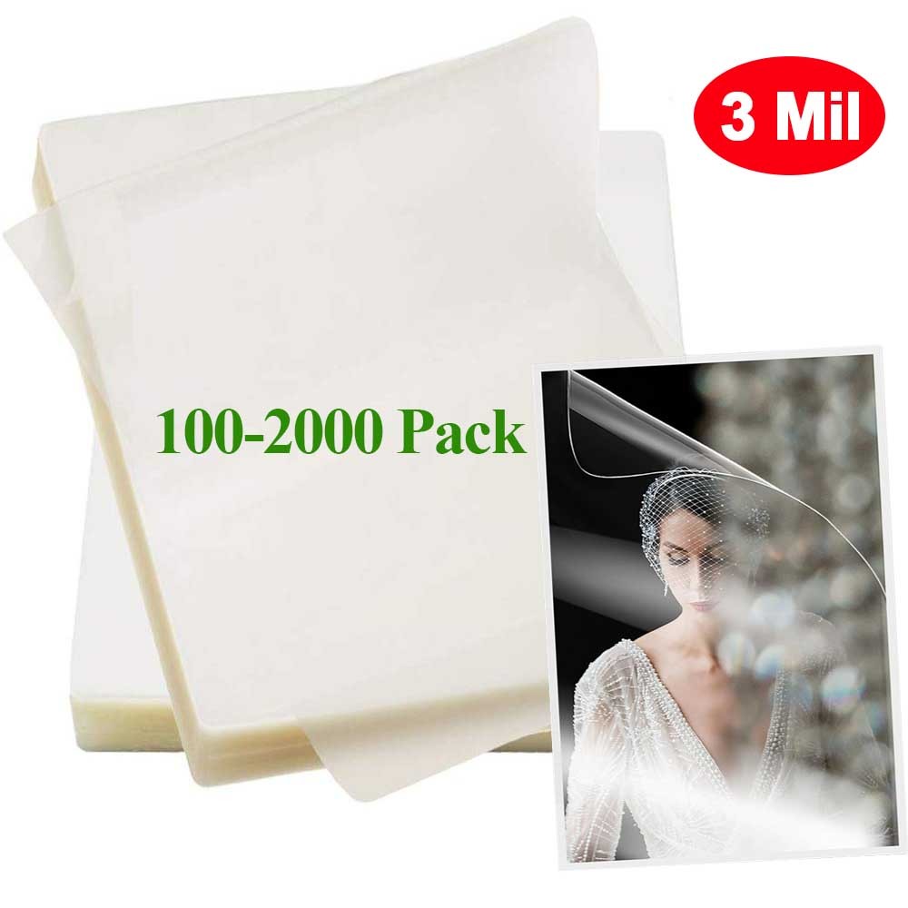 100-2000 Clear Thermal Laminating Pouches 9x11.5 Letter Size Hot Laminator Sheet
