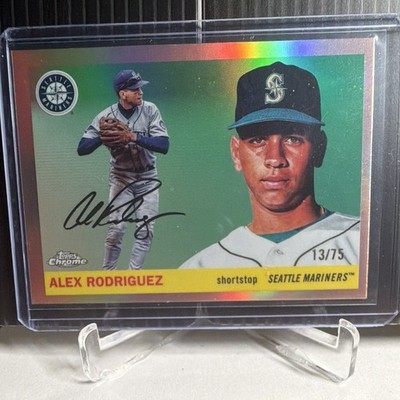 Topps 2025 Chrome Platinum Anniversary Alex Rodriguez Mariners #401 Auto 13/75