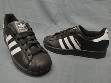 Adidas Superstar II J Sneakers Core Black Cloud White Boys Size 6 NEW NO BOX