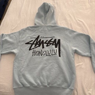 Stüssy Honolulu Hawaii Sky Blue Hoodie Size Chapter Exclusive Size