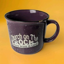 Coffee Mug Speckled Purple Church on the Rock Jesus 