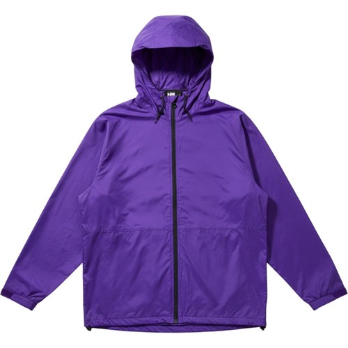 Helly Hansen, Vtg 90's Helly Hansen Purple Packable Windbreaker Jacket Hooded Full Zip Mens XL