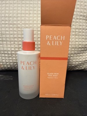 Peach & Lily GLASS SKIN VEIL MIST 3.38 Oz/100mL FULL SIZE  Hydrate + Glow NIB