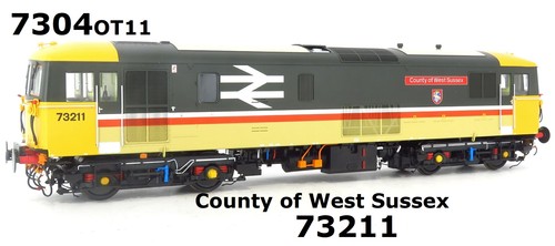 Heljan 7304OT11. Class 73/2 Electro-Diesel |73211 County of West Sussex|In In... | Condition: New