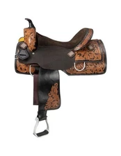 Royal King Western Saddle Round Top Reiner Suede 15 Two Tone RK99