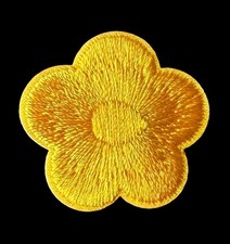Embroidered Flower iron on patch applique 1 1/4 inch
