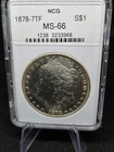 1878-7TF NCG MS66 Morgan VAM4 Silver -7 Tail Feathers Reverse of 1878-1st YR