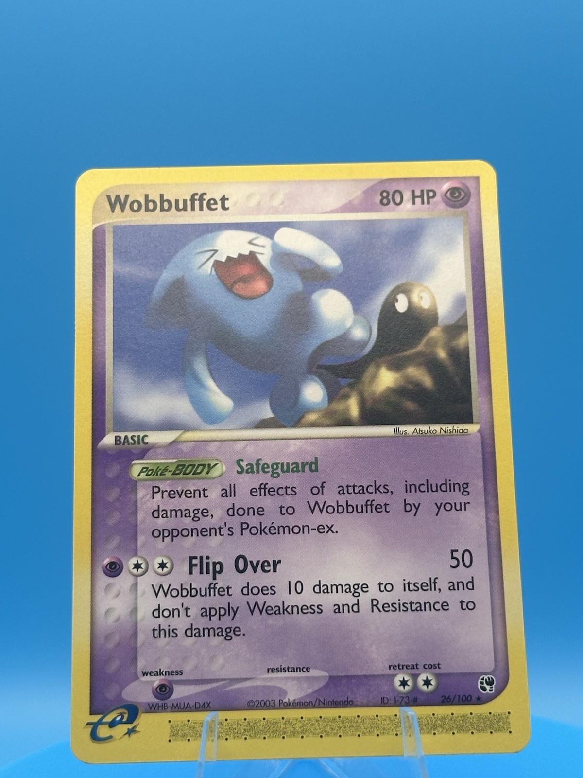 Pokemon Wobbuffet, EX Sandstorm 26/100, Nonholo Rare, NM