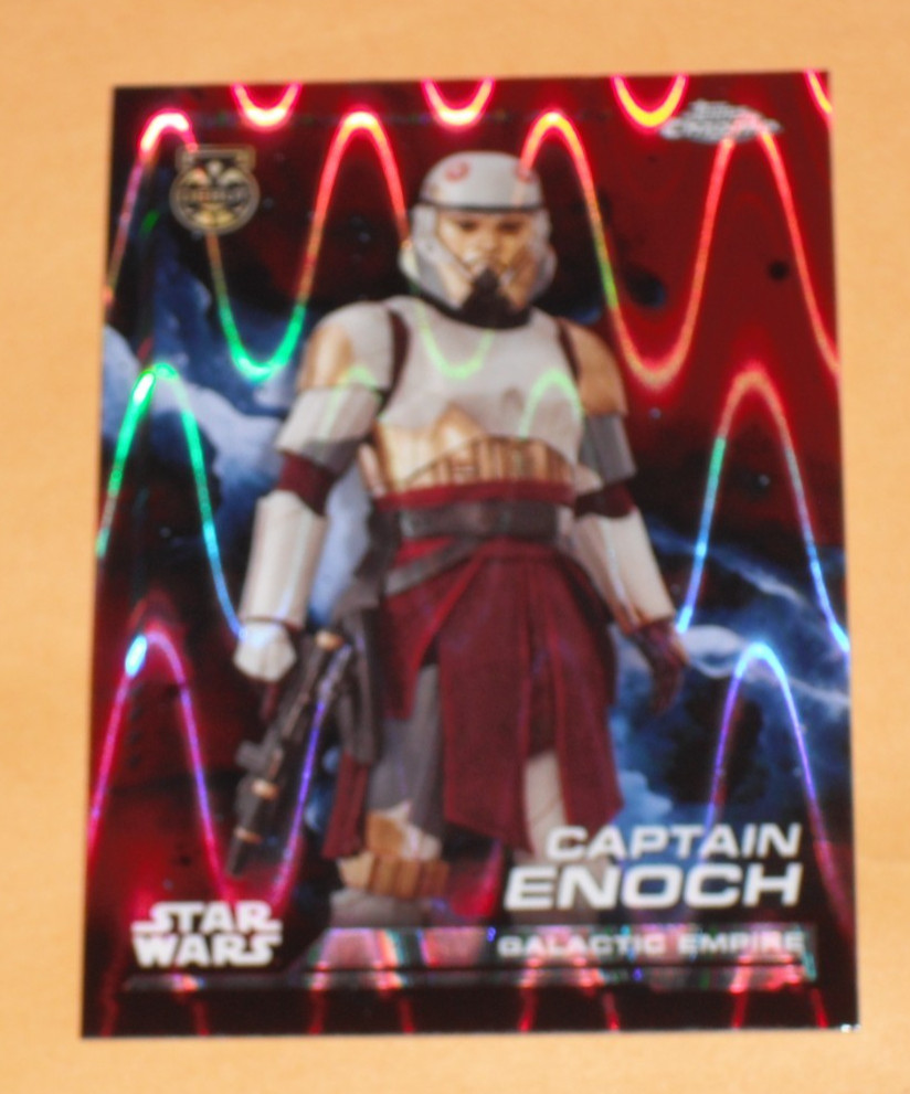 2024 Topps Star Wars Chrome Captain Enoch Red RayWave Refractor Debut Card #99