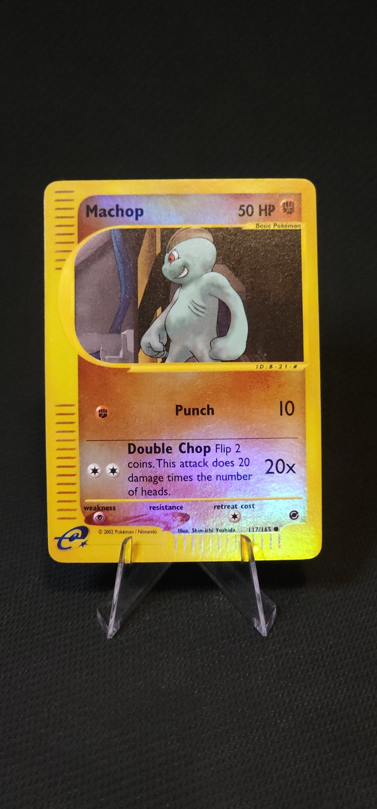 Pokemon Machop 117/165 Expedition Base Set Reverse Holo NM