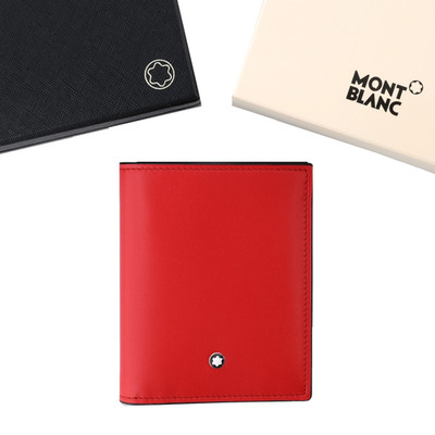 Montblanc Leather Goods Meisterstück Compact Geldbörse 6cc Schwarz/Rot ID:129679