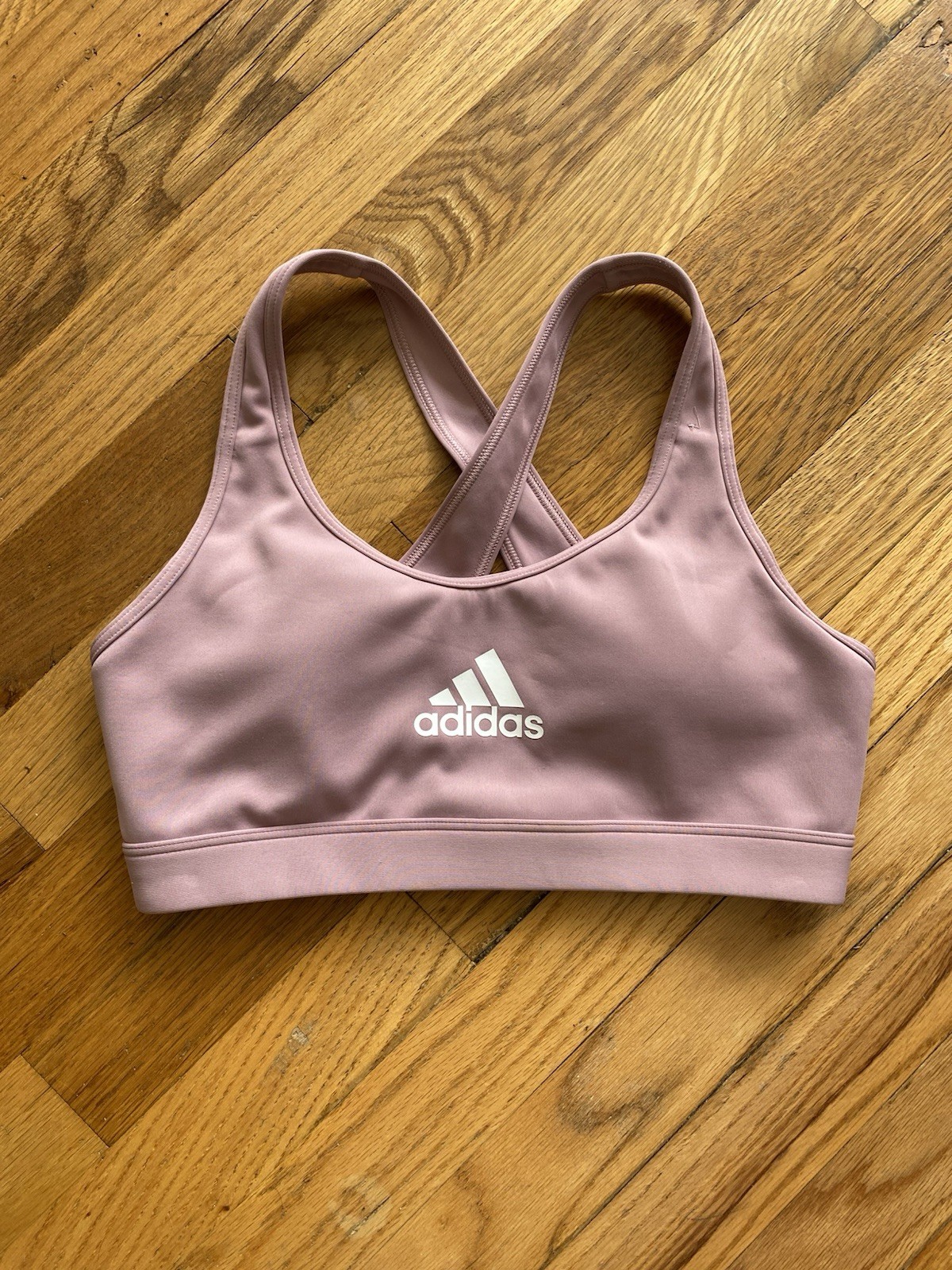 adidas AEROREADY Pink Sports Bra S A-C Wireless Racerback Activewear