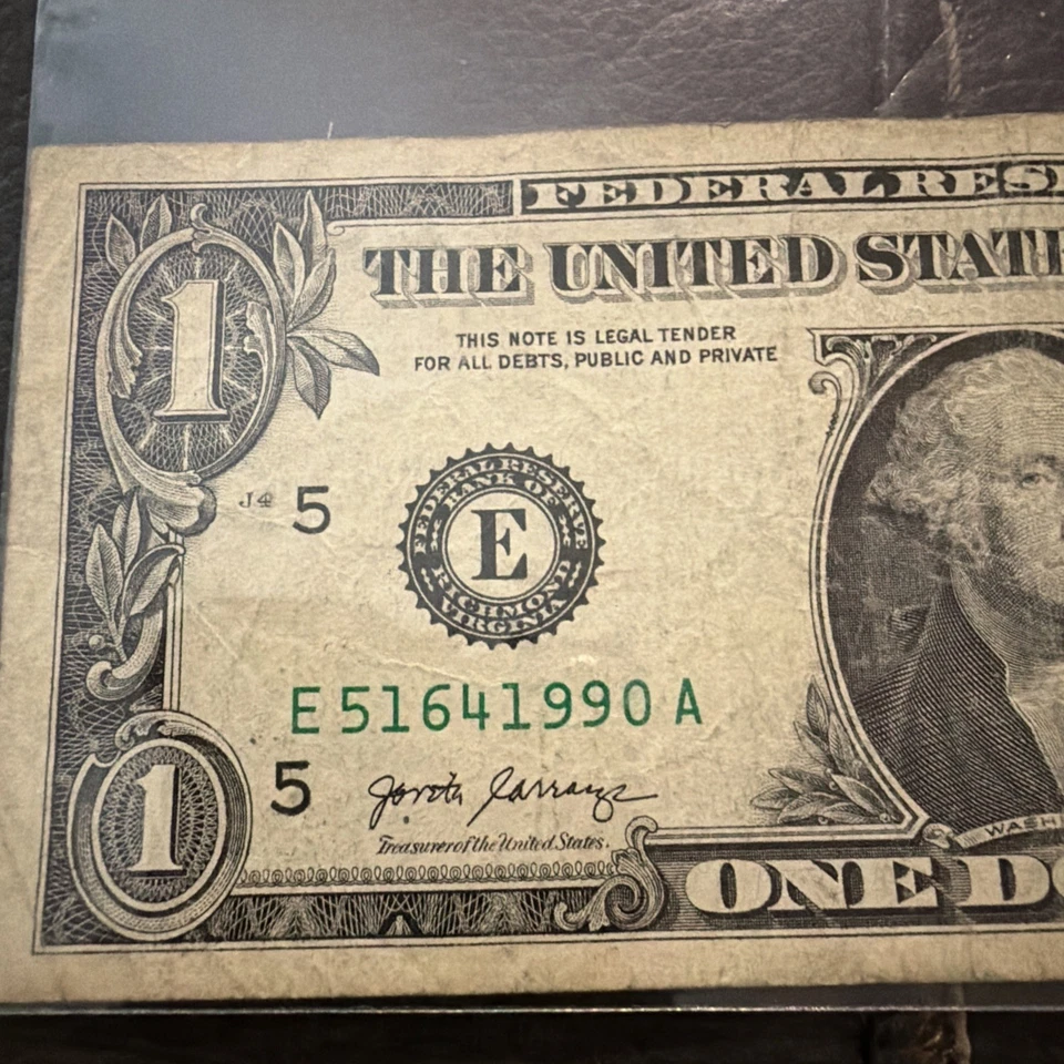 USD 1 Dollar Buill Birthday Note 6/4/1990 51641990 - Image 3 of 4