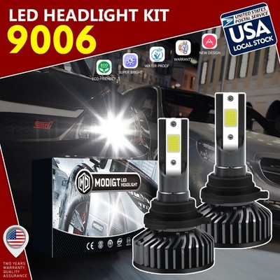 9006 HB4 LED Headlights 20000LM 6000K 120W Bulbs Lamps Remote/Dipped Beam 2 Pcs