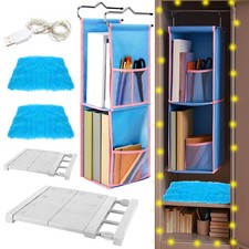 6 Pcs Blue Locker Organizer and Decoration Kit School Hanging Selves Organize...