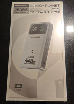 Movespeed M25Pro Powerbank Akku 25000mAh 145W USB-A USB-C für Laptop/Smartphone