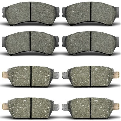 Front and Rear Ceramic Brake Pads For 2007-2011 Fusion MKZ, 2006-2013 Mazda 6