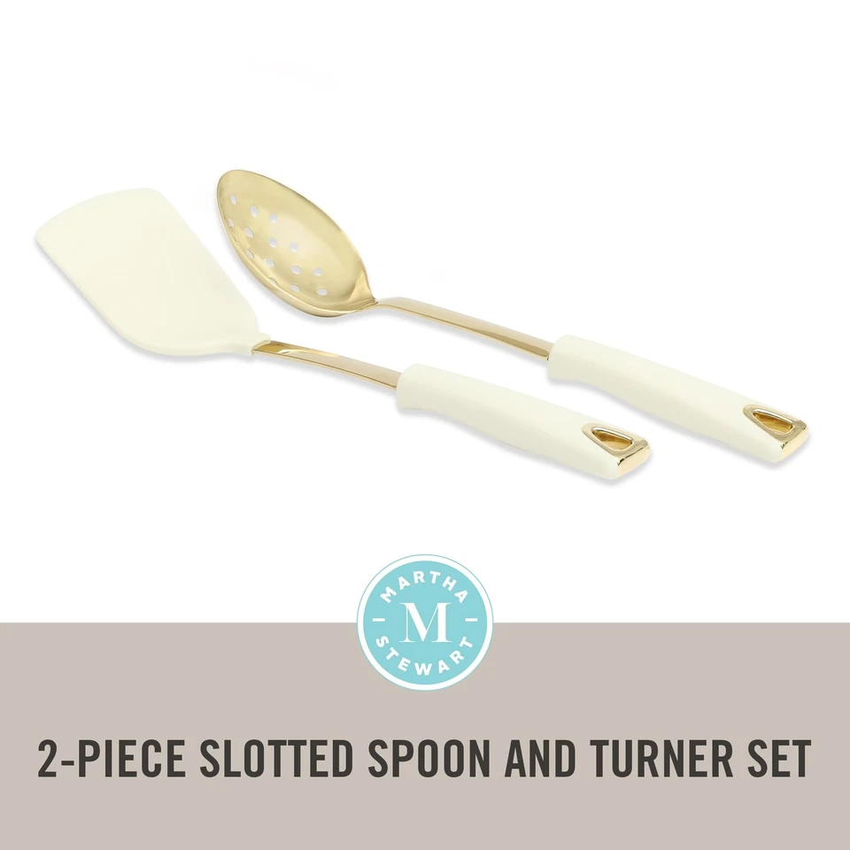 Lockton 2-Piece Stainless Steel & Nylon Kitchen Turner and Slotted Spoon Set ... - Image 2 of 4