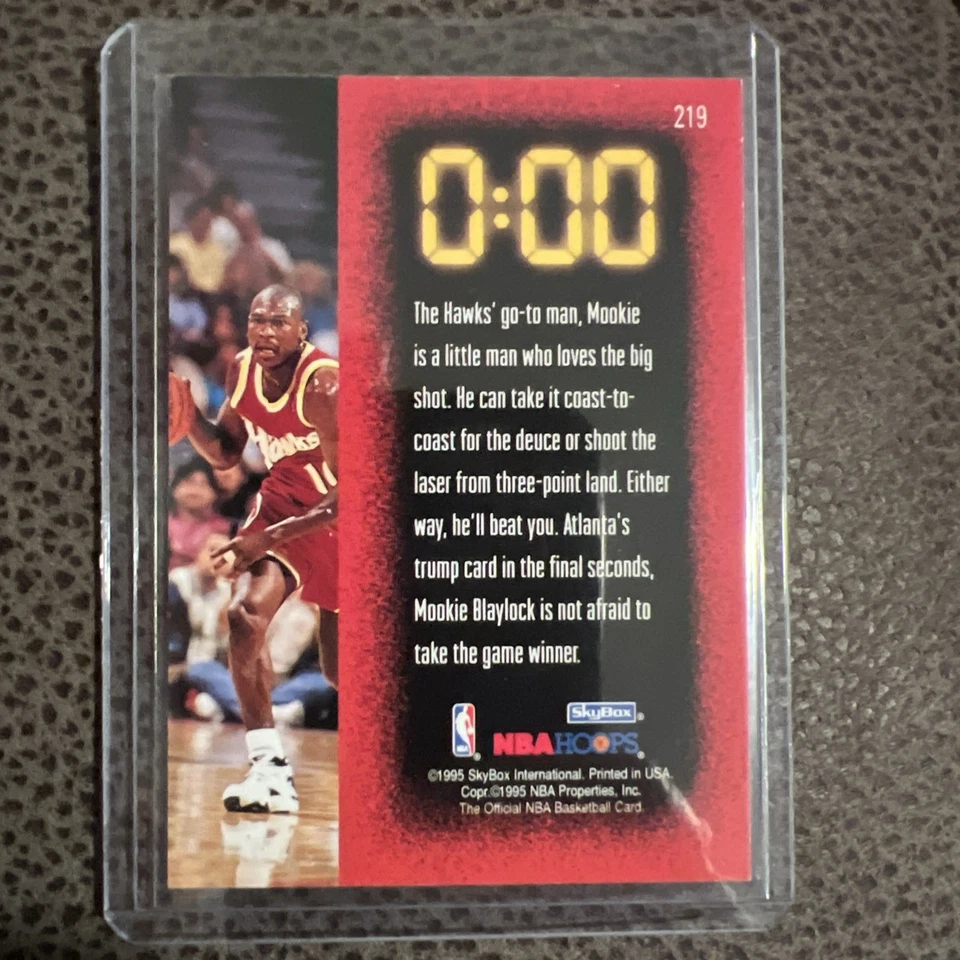 1995-96 NBA Hoops - Buzzer Beater Mookie Blaylock #219 - Image 2 of 2