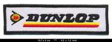 DUNLOP Aufnäher Patches Reifen Auto Motorrad Motorsport Rennsport white