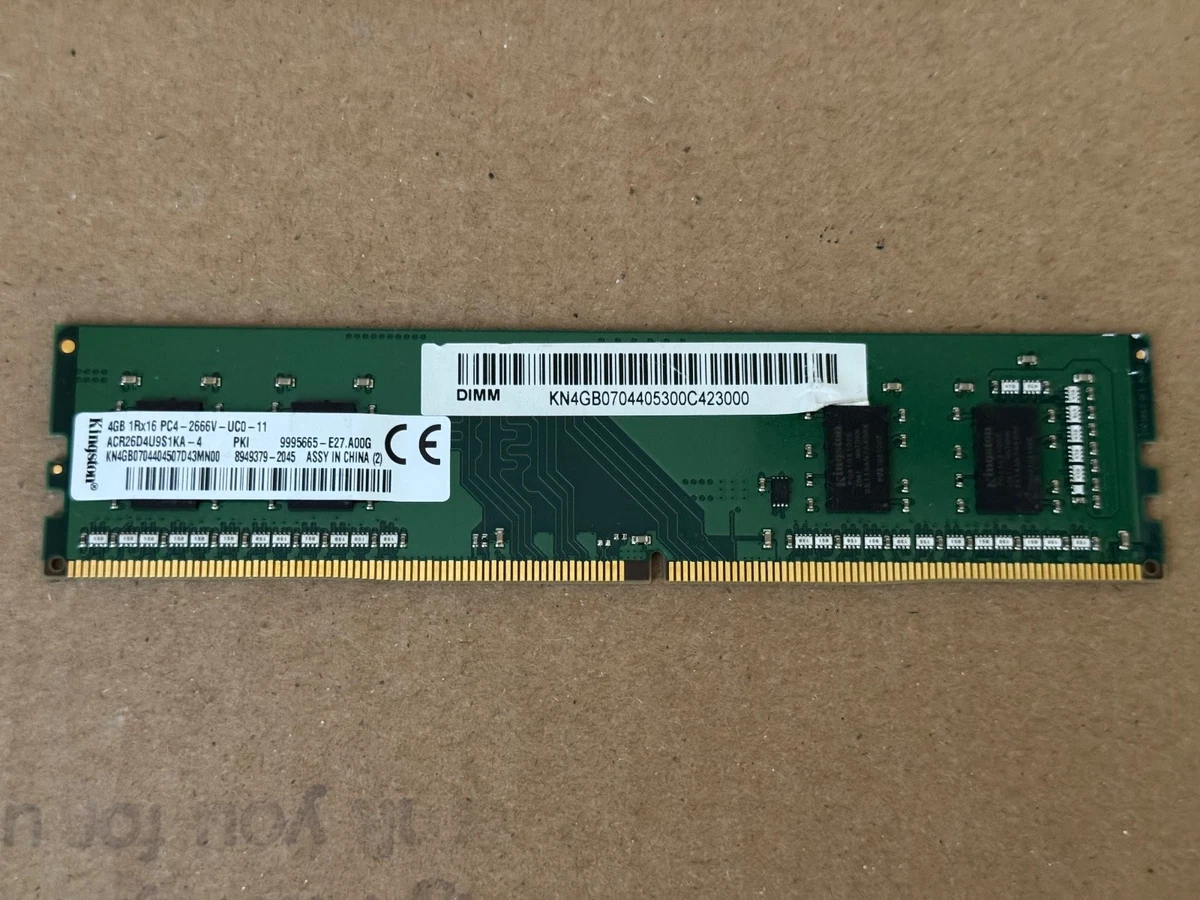 Kingston DDR4 SDRAM 4 GB Capacity per Module Memory (RAM) for sale