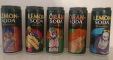 5x One Piece Lemon Oran Soda Lattina Can 0,33 Rufy Sanji Zorro Nami Nico Robin NUOVO