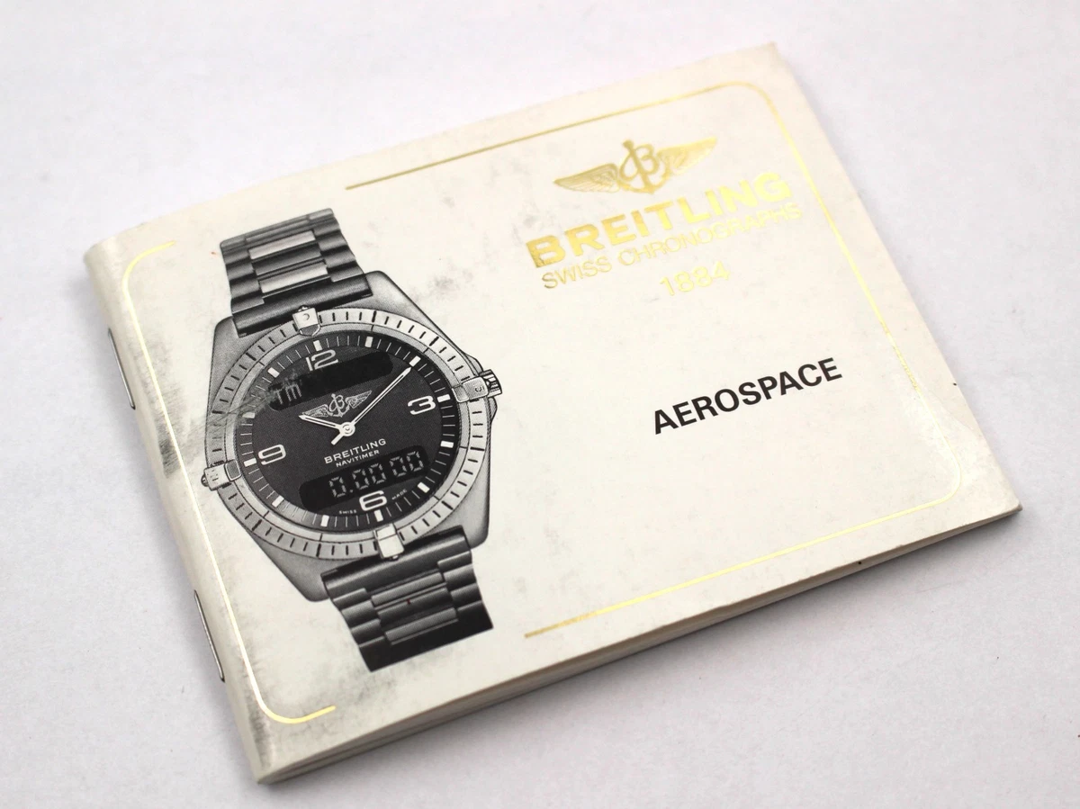 Breitling Manual de Instrucciones Vintage AEROESPACIAL - Gadget Multilingüe Raro