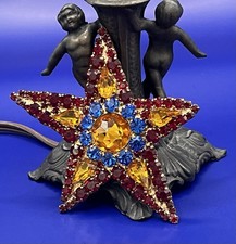 1960’s Yves Saint Laurent Rive Gauche Red Rhinestone Superstar Brooch/Pendant