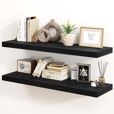 30 Inch Floating Shelves, Rustic Floating Wall Shelves 8 Inch Deep, 30 x 8 Fl...