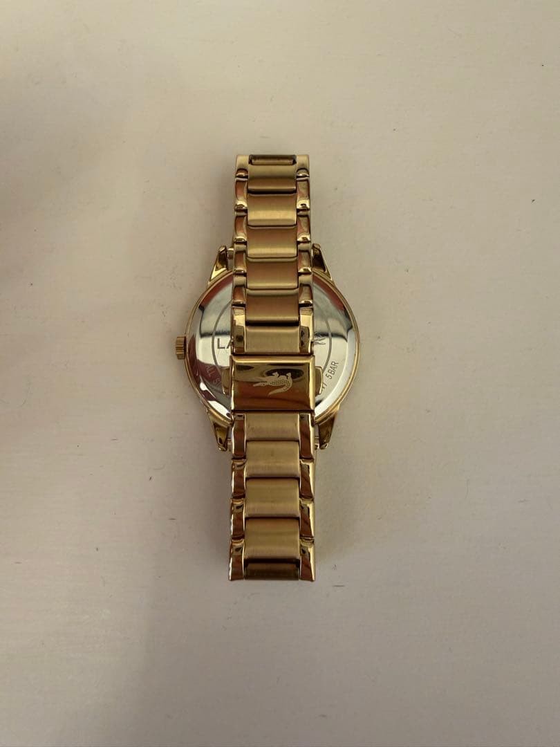 LACOSTE Gold Women's Watch 3ATM Waterproof Crystal Decor Used thumbnail 3