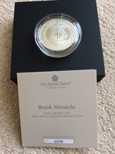 The Royal Mint: British Monarchs - HENRY VIII 2023 £2 1oz Silver Proof Coin COA