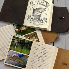 Handmade Fly-Fishing Journal, Logbook with Photo Pages
