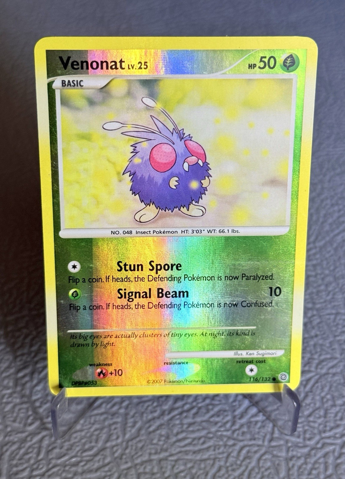 Venonat #116/132 (2007) - Secret Wonders - Rare Reverse Holo - NM/VLP