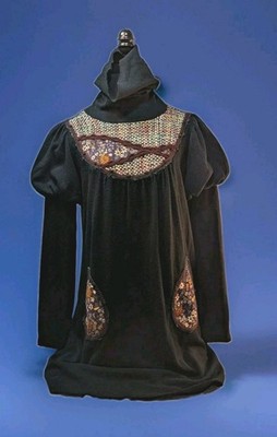 Tsumori Chisato Dress Sz 2 Dramatic Juliette Sleeves Wool Cotton Silk Vintage 