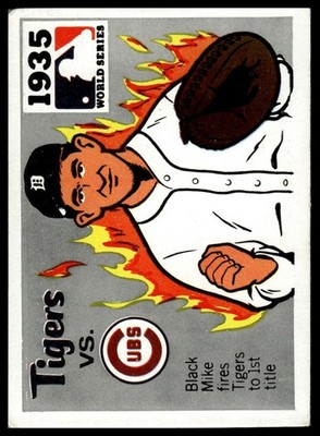 1971 Fleer World Series #33 1935 - Tigers Cubs - Mickey Cochrane