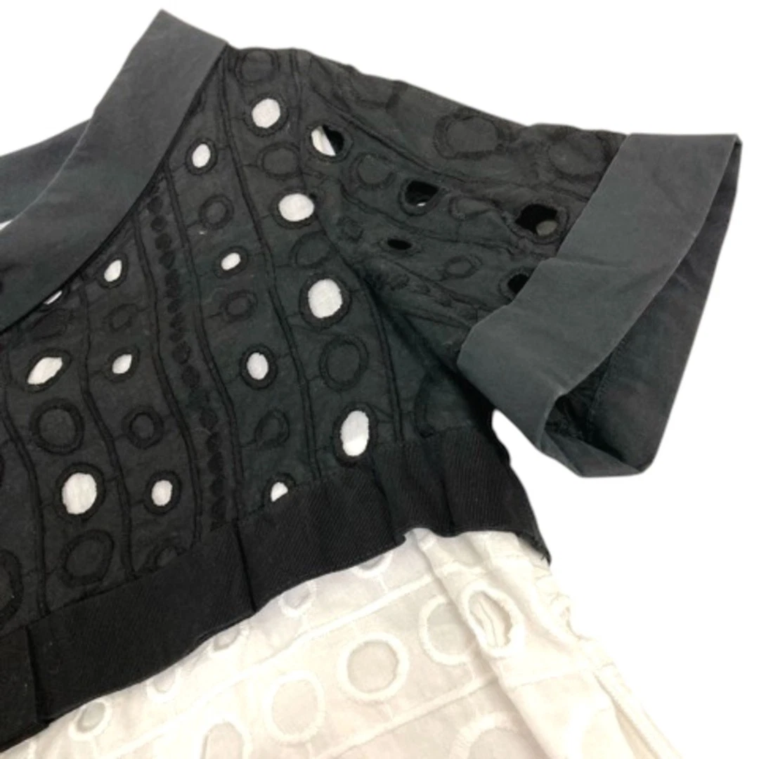 Moschino BOUTIQUE pezzo unico taglio pizzo ricamo manica corta ginocchio lunghezza 38