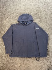 Vtg Nike Hoodie Mens Large Navy Blue Faded Spell Out Embroidered Distressed 90s