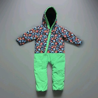 Quicksilver Sesame Street Collab Snowsuit Size 18 Months Hooded Mittens Snowtime