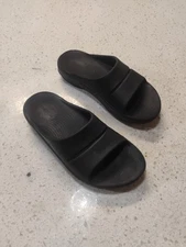 Oofos Ooahh Sport Slides Slip On Sandals Mens 6 Womens 8 EUR 39 Black