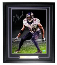 Ed Reed HOF Autographed 16x20 Photo Baltimore Ravens Framed Beckett 172331