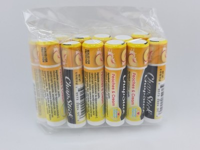 Lot of 12 Chapstick Peaches & Cream I Love Summer Collection 0.15 oz NEW/SEALED
