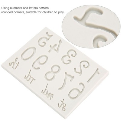 Household Number Alphabet Pattern Silicone Mold Non-Stick Cake Fondant Chocolate