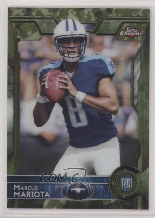 2015 Topps Chrome Rookies STS Camo Refractor 203/499 Marcus Mariota #150 0x5e