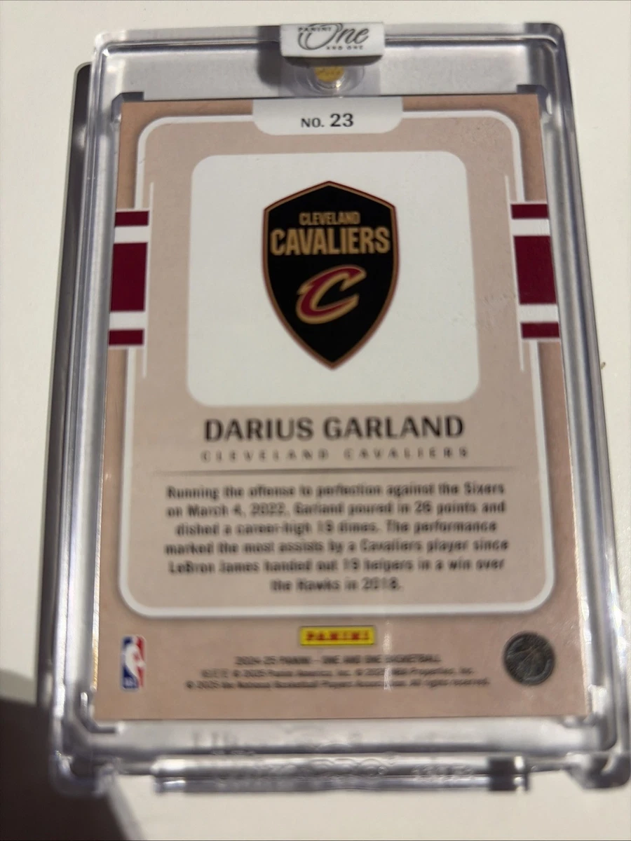 Panini 2024-25 One and One Darius Garland 19 Numbert Serial #23 Cavaliers NBA