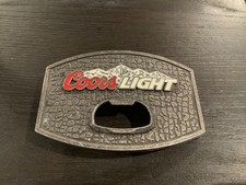 COORS LIGHT Metal Belt Buckle America's Fine Light Beer Brew Beverage Opener