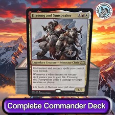 Firesong and Sunspeaker COMMANDER DECK Lifegain Burn Boros MTG Custom Edh Magic