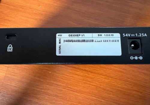 NETGEAR GS308EP-V1 / 8-Port Gigabit Ethernet PoE Switch, absolut Neuwertig - Bild 5 von 5