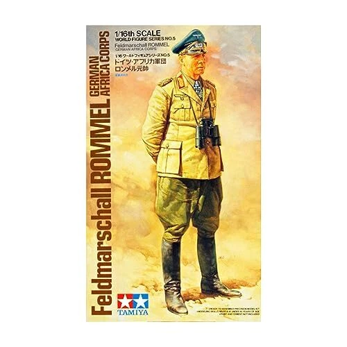 TAMIYA 1/16 World Figure Series n.05 German Army Africa Corps Marshal Rommel - Immagine 2 di 2