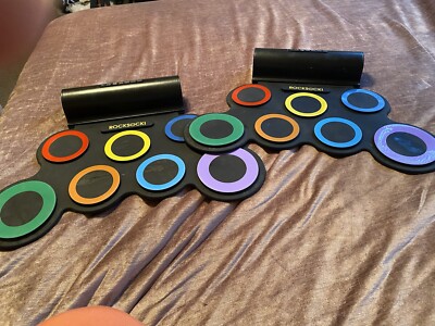 Rocksocki Portable Electronic Drum Pad Lot (2) Pad Only) *No Power Cord*