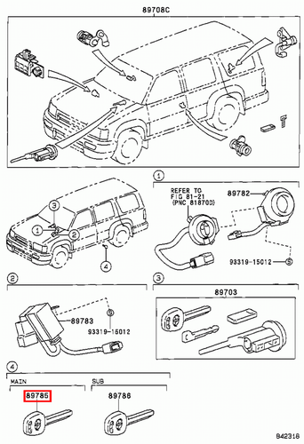 Genuine Camry SXV20 MCV36 MCV30 3.0 2.2 Transponder Master Key Blank Uncoded - Picture 16 of 24